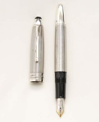 Bút máy Montblanc Meisterstuck LeGrand Solitaire Silver Barley 18K M