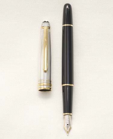 Bút máy Montblanc Meisterstuck Solitaire Doue Sterling Silver Pinstripe 14K B