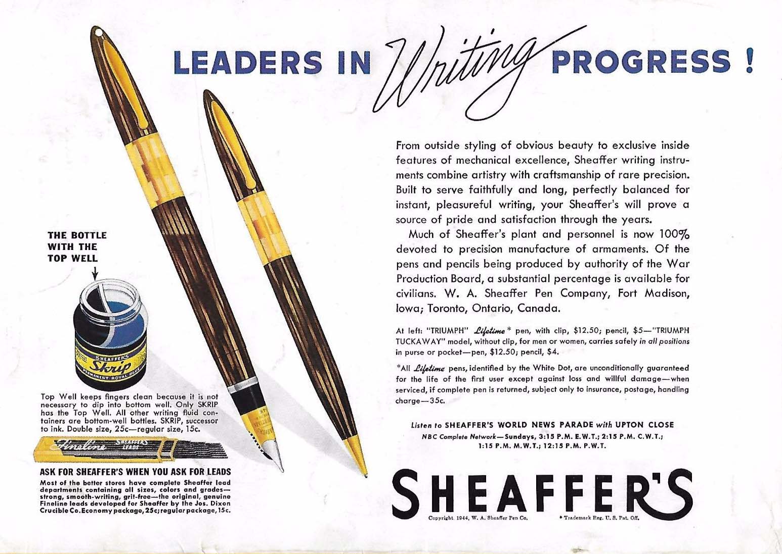 Lịch sử thương hiệu Sheaffer